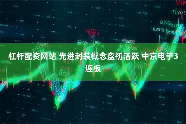 杠杆配资网站 先进封装概念盘初活跃 中京电子3连板